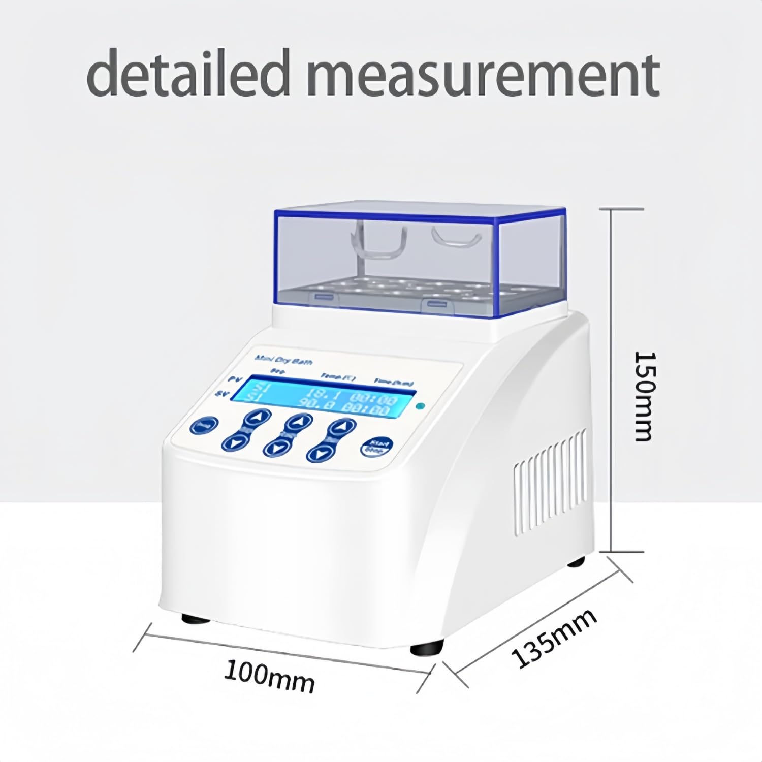 Inkubator do kąpieli suchej, cyfrowy grzejnik termostatyczny, 100℃ z wyświetlaczem LED, 5 konfiguracji programów, czas 0-100 h dla laboratoriów i badań akademickich