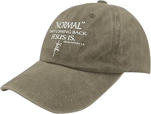 Miniatura 9 de Gorras Normal Isn't Coming Back Jesus is Dad Sombrero para Mujer Divertido Sombrero Ajustable