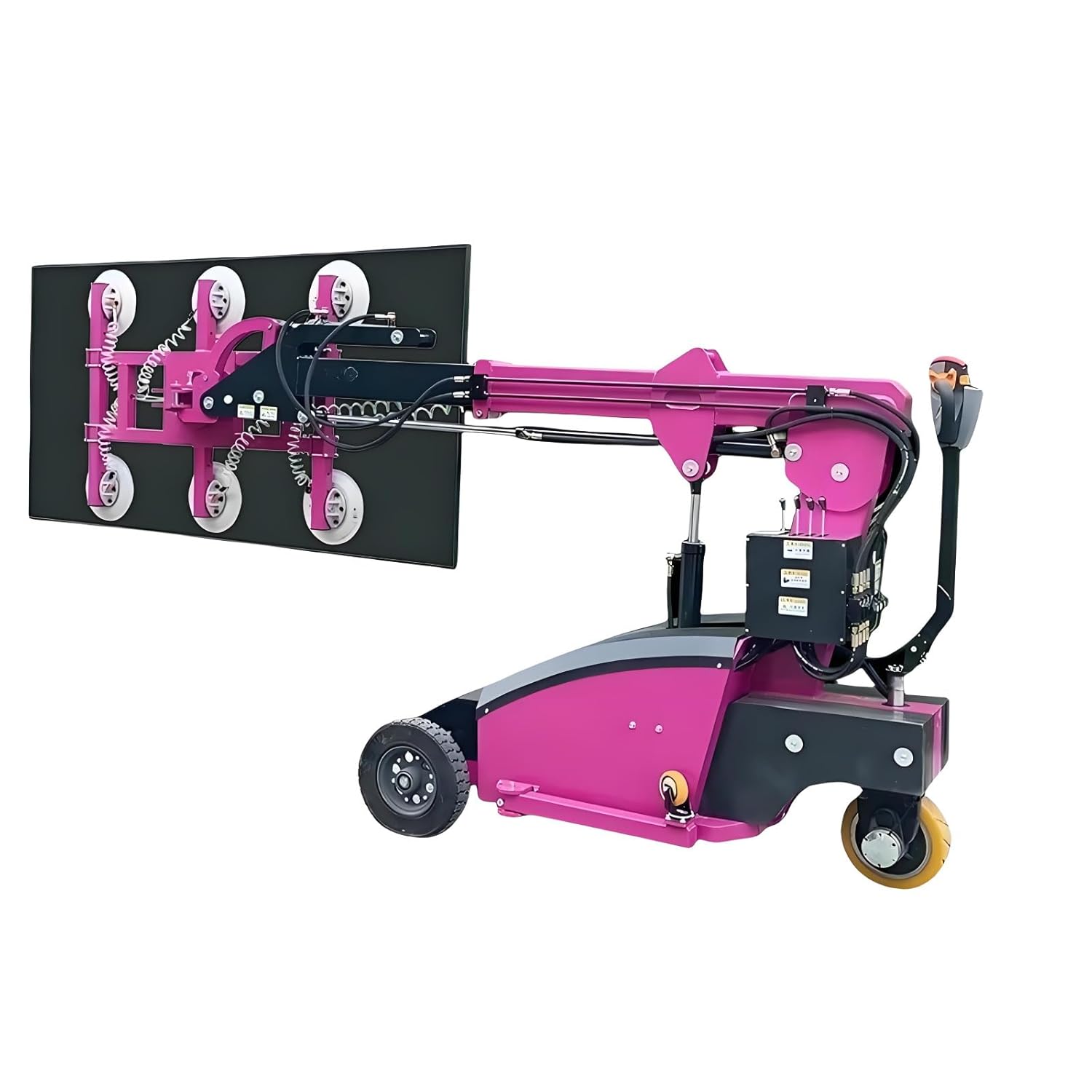 Electric Glass Handling Robot with High-Power Motor & Vacuum Accumulator for Safe Transport of Marble, Wood & Metal Sheets