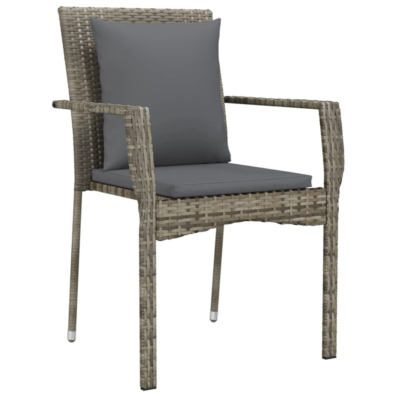 3185103 Set da Pranzo Giardino 5pz Nero e Grigio con Cuscini Polyrattan Testata in Legno,Testata Letto Matrimoniale Muebles Dormitorio Spalliera Letto Testiere per Letto Matrimoniale