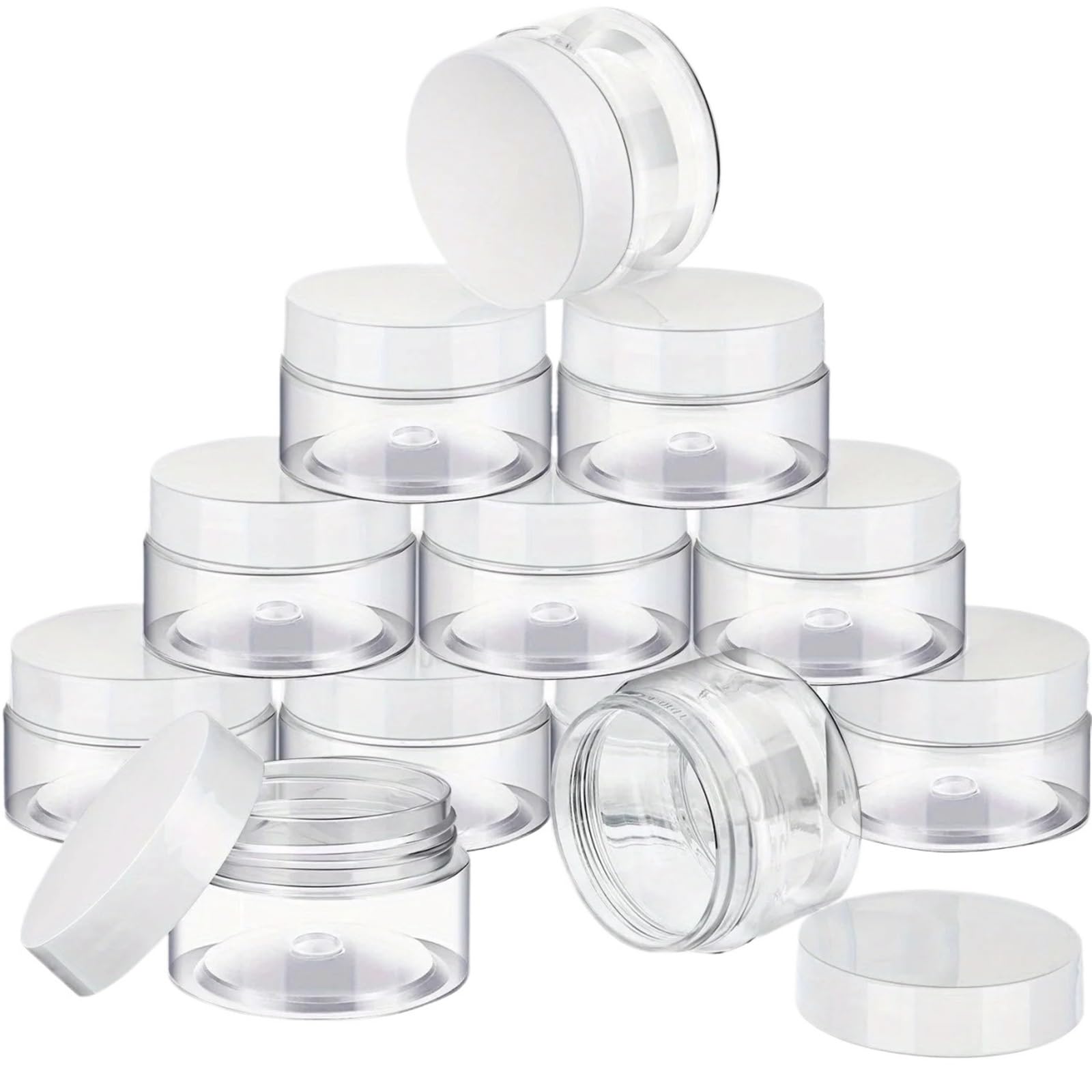 Face cream dispensing jar Empty Sample Pots 20g Cosmetic Jars Travel Container Jar For Cream Craft(12pcs 20 gram)