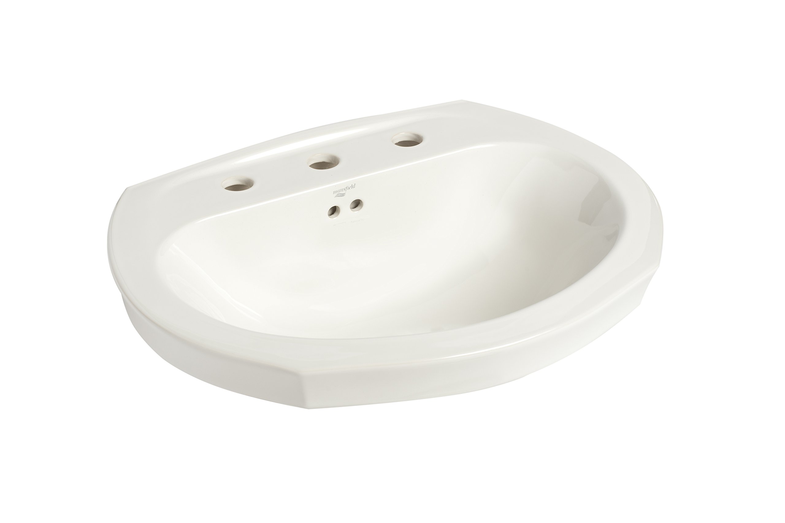 Lavabo de salle de bain blanc Montclair pour robinet de 20,3 cm en zone parentale