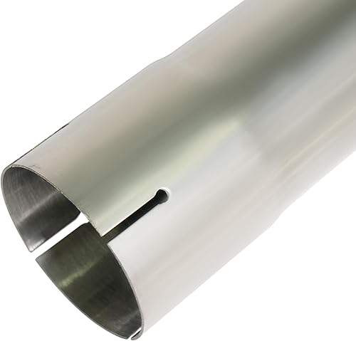 Miniatura 5 de Simnliras Tubo de extensión de tubo de escape recto de 3 pulgadas con abrazadera, tubo de escape de mandril de acero inoxidable de 3 pulgadas de