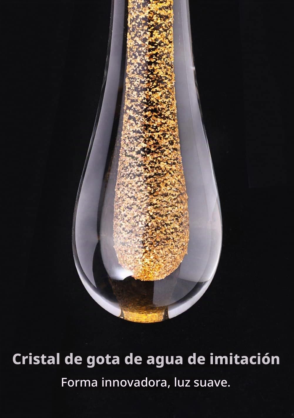 3W LED Moderno Lámparas Colgantes Creativas forma de lágrima colgante de techo Art Deco Iluminación Colgante Lámpara de araña Lámpara Colgante para la sala de estar Dormitorio Escalera (B)