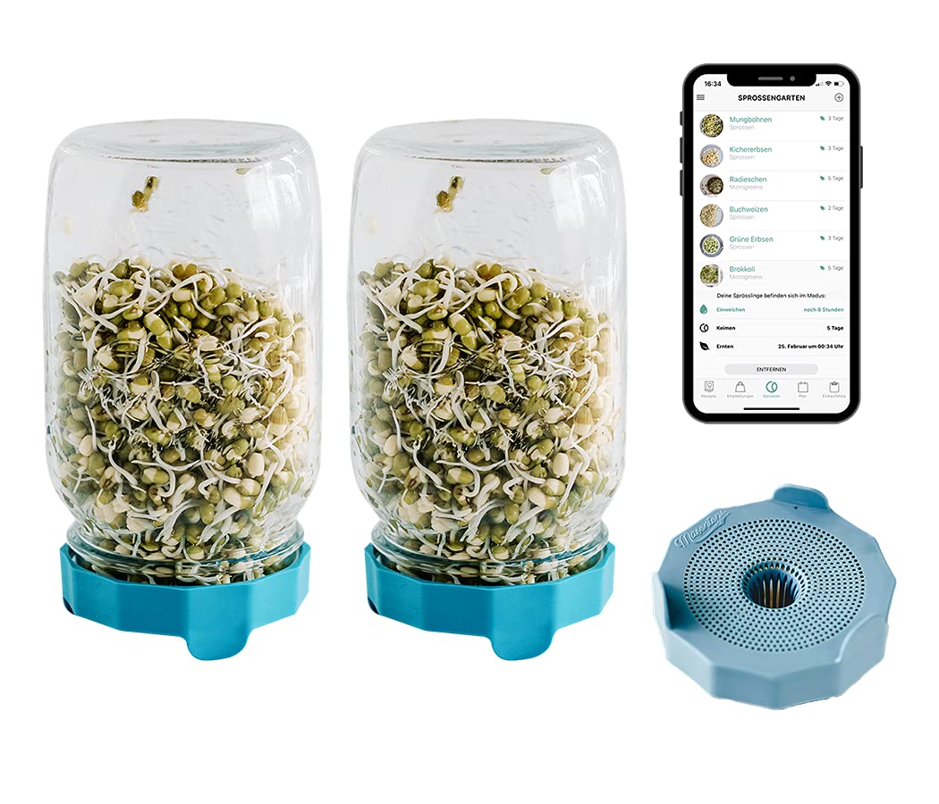 GreenEdge Microgreens Anzuchtset - Bio Keimsprossen Mit Keimglas