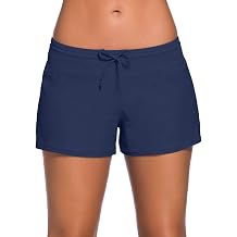 ChinFun Womens Board Shorts Swimswear Bottoms Tankini Swim Bathing Briefs Swimsuit Boardshorts Beach Trunks with Liner