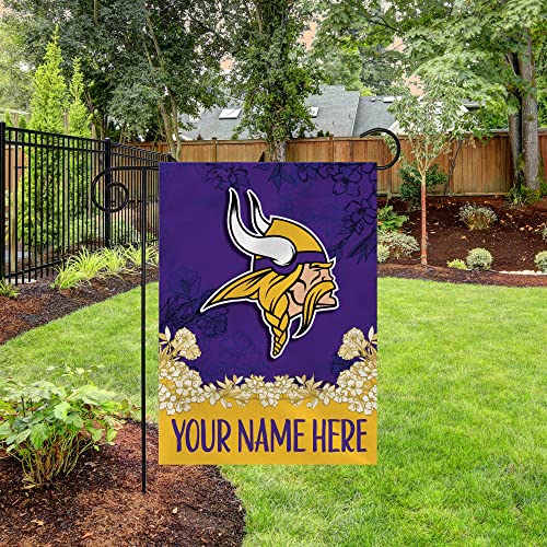 Image of Rico Industries NFL Standard /Primary Personalized 13 inch x 18 inch Double Sided Garden Flag
