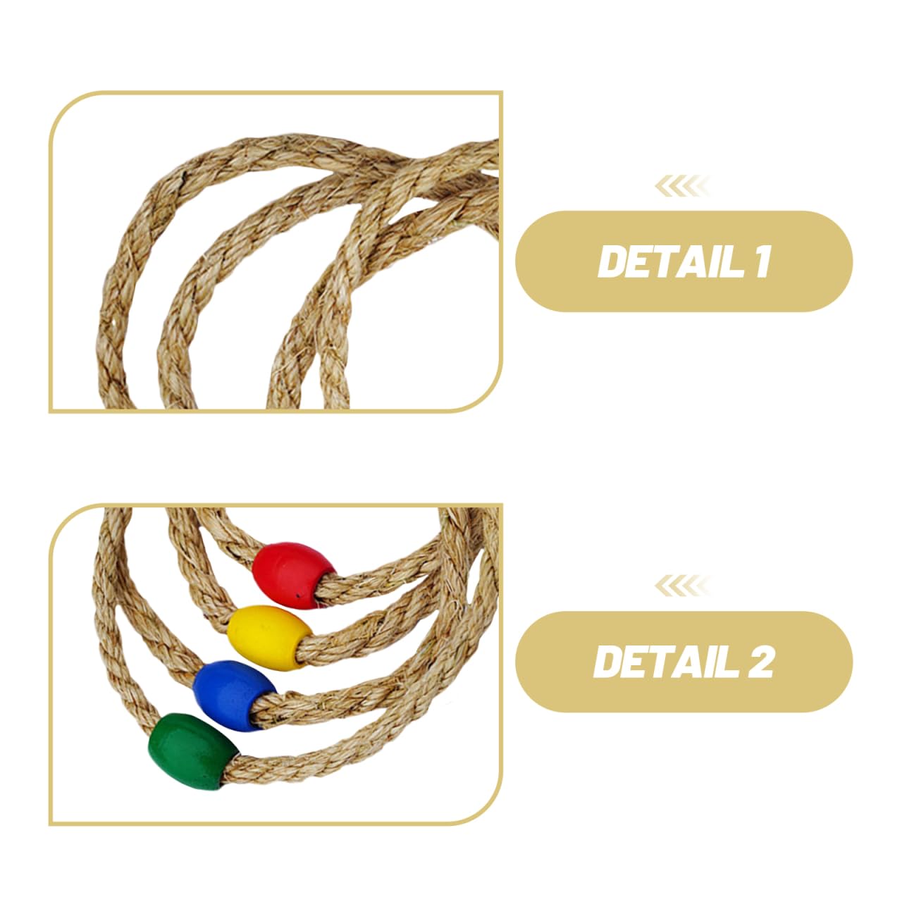 UPKOCH Jeu De Lancer D'Anneaux en Corde Naturelle 8 PièCes pour Enfants Activité ExtéRieure Et IntéRieure Coordination Main-ŒIl Et Motricité Jeu De Plein Air Familial