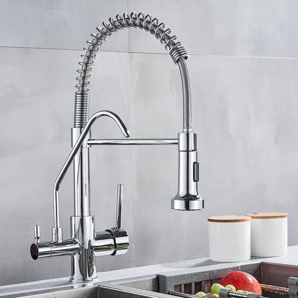 Yjyjy Type B Kitchen Faucet,Kitchen Filter Faucet, Brass Faucet, Water Filter Faucet, Double Drinking Faucet, Sink Mixer Tap