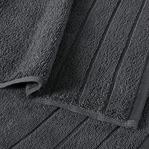 Image of Anne Klein 6-Piece Reverie Towel Set, 2 Bath Towels, 2 Hand Towels, 2 Wash Cloths, 100% Cotton, Grey