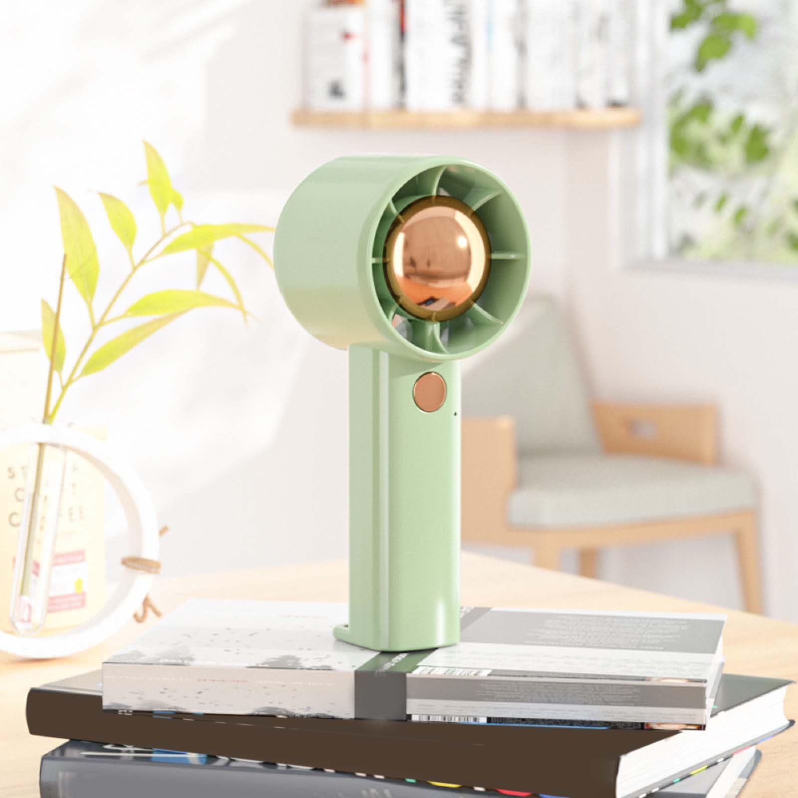 Mini Ventilatore Portatile, Piccolo Ventilatore Senza Lama Potente Ventilatore Elettrico, Silenzioso, Ventilatore Tascabile USB Portatile Adatto per la casa e l'esterno (Bianco 10,8x4,5x3,8 cm