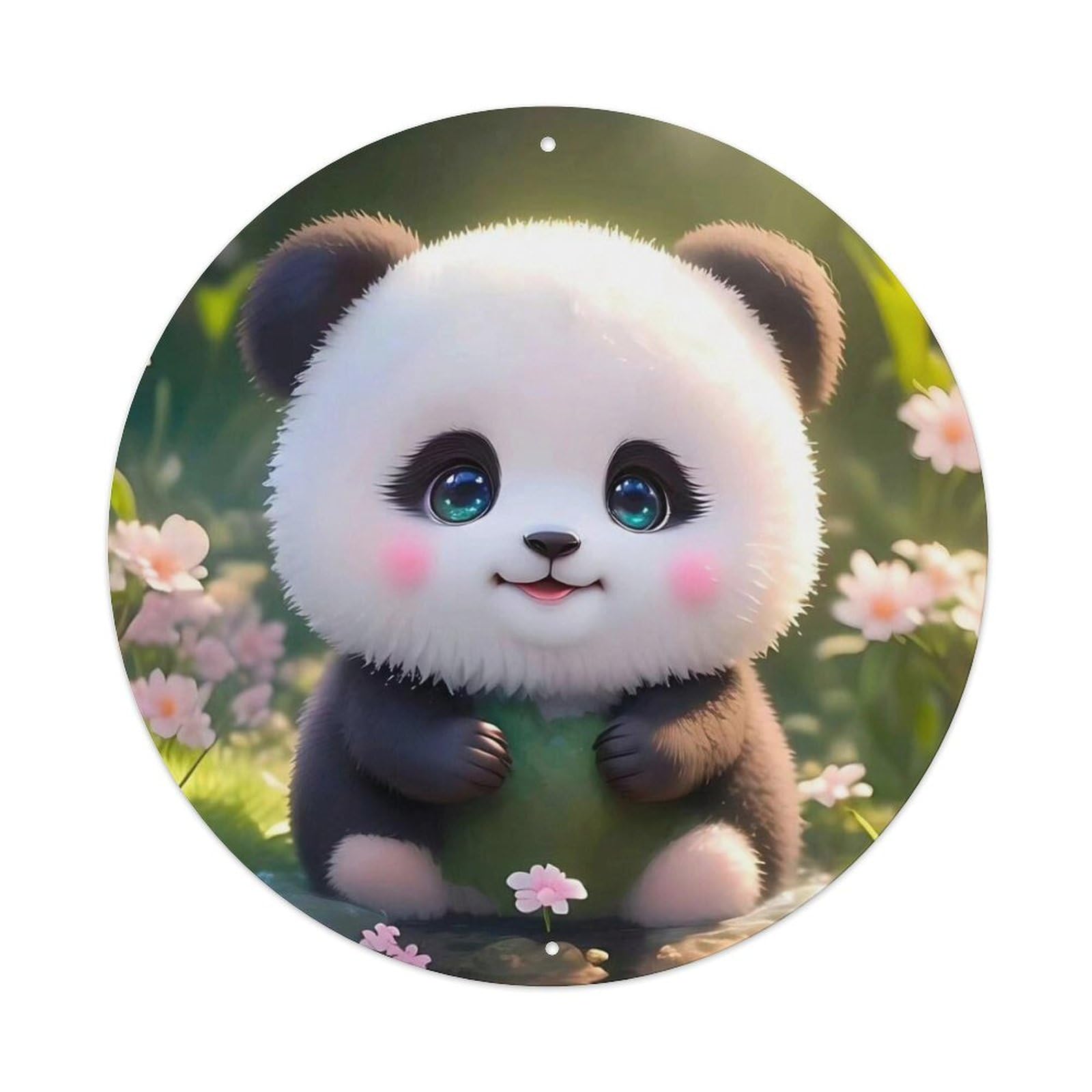 Cute Chinese Panda Animal Artwork Metal Tin Sign