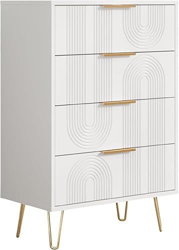 Miniatura 7 de Juego de 2 mesitas de noche, cómoda con 3 cajones, mesita de noche de madera, mesa auxiliar moderna, mesa auxiliar grande con almacenamiento para