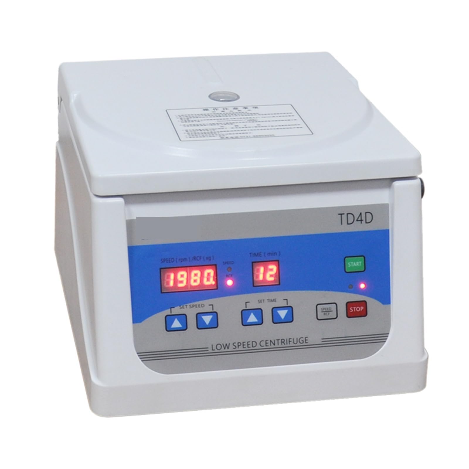 Odwirować, Wirówka laboratoryjna TD4D 4000 obr./min, 2200 xg – na stole laboratoryjnym, niska prędkość, probówki 8 * 15ml 8 * 10ml 10 * 12ml(Machine 8x10mlPRP)