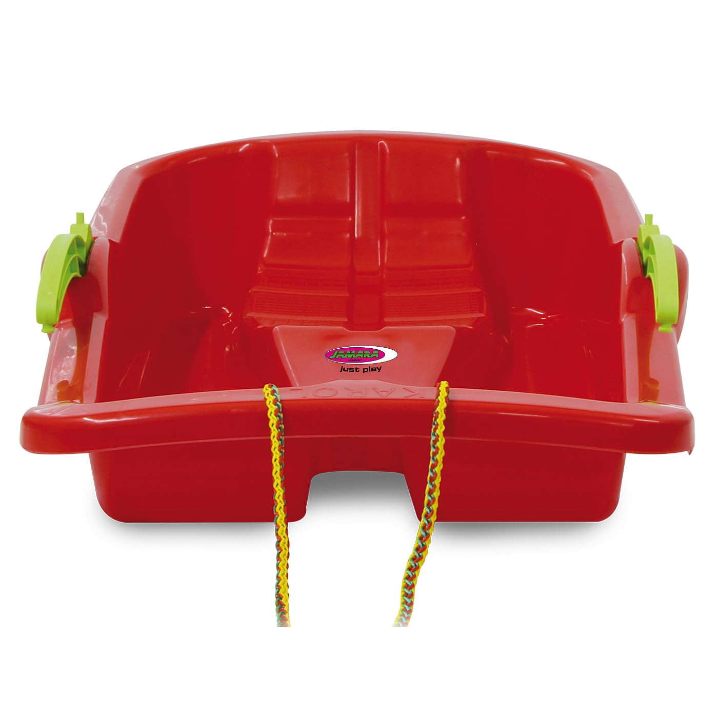 Jamara 460364 - Snow Play Bob Karol con Freni 80cm rosso – Costruzione aereodinamica e robusta, Sedile confortevole ed ergonomico, Direzionabile