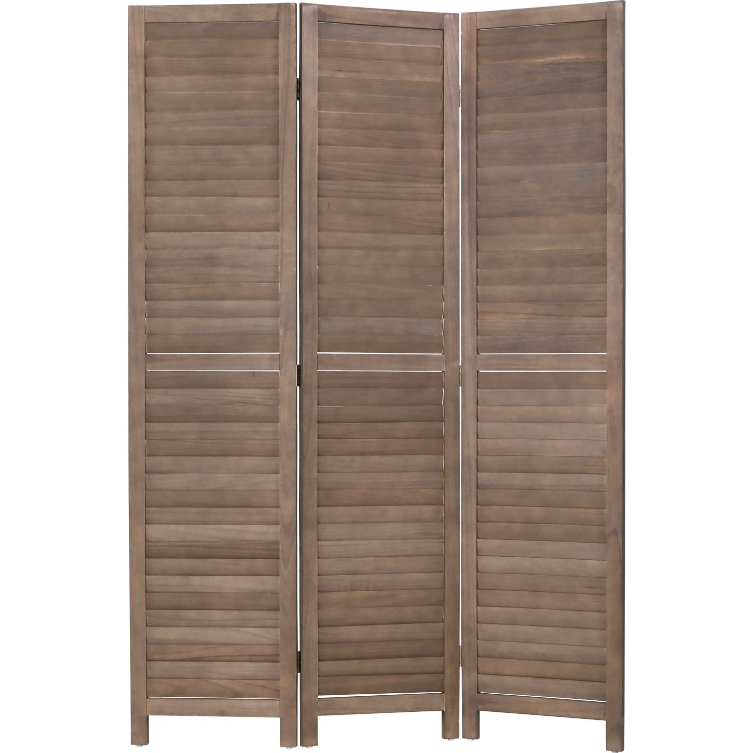 3 panel wood room divider 4.3 ft tall privacy wall divider 67.7" x 16.9" each panel folding wood screen for home office bedroom restaurant ?brown?