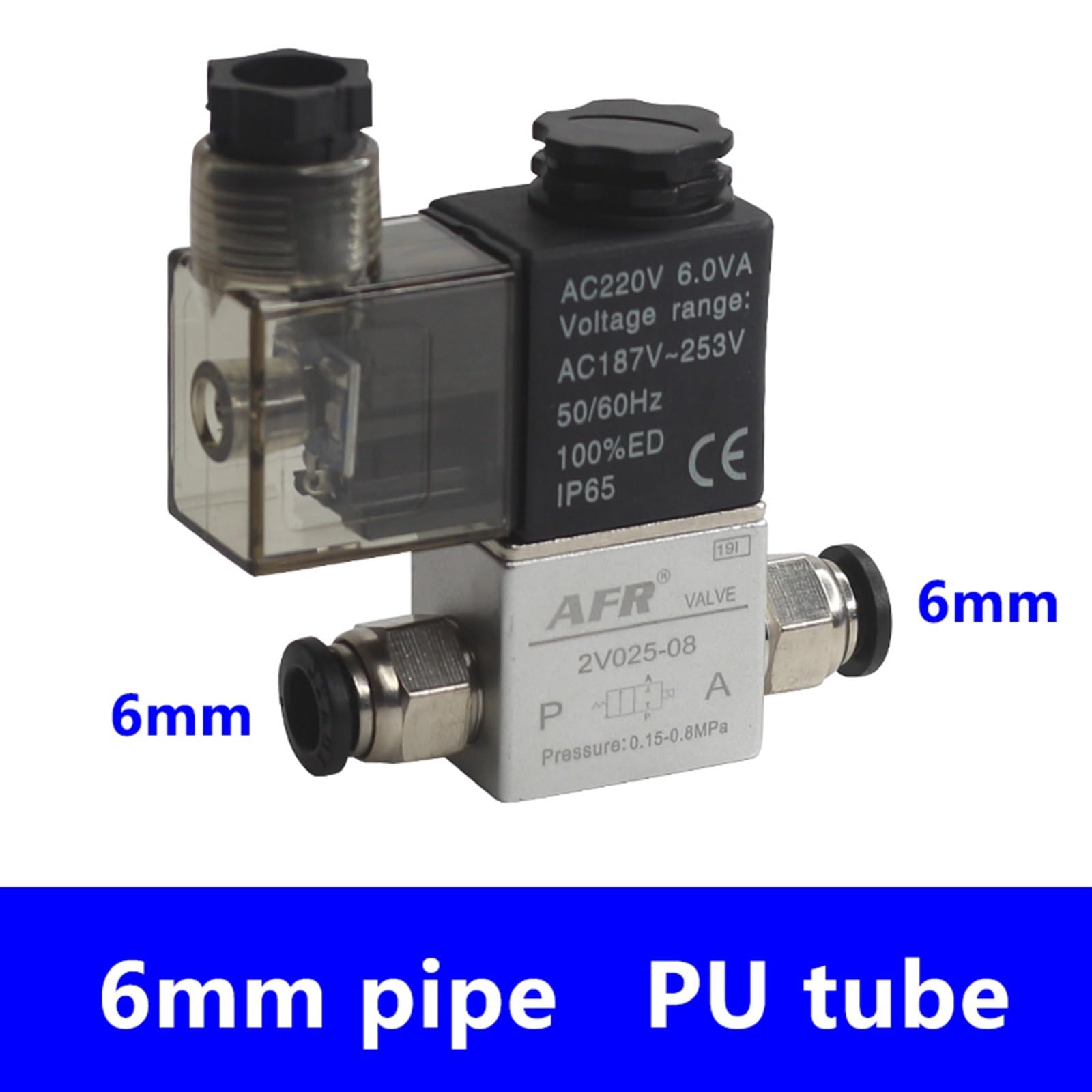 2V025-08 dc12v 24v 220v airtac pneumatyczny zawór elektromagnetyczny 2 pozycje normalnie zamknięte drzwi zawór magnetyczny(rura węża 10 mm, AC110V)