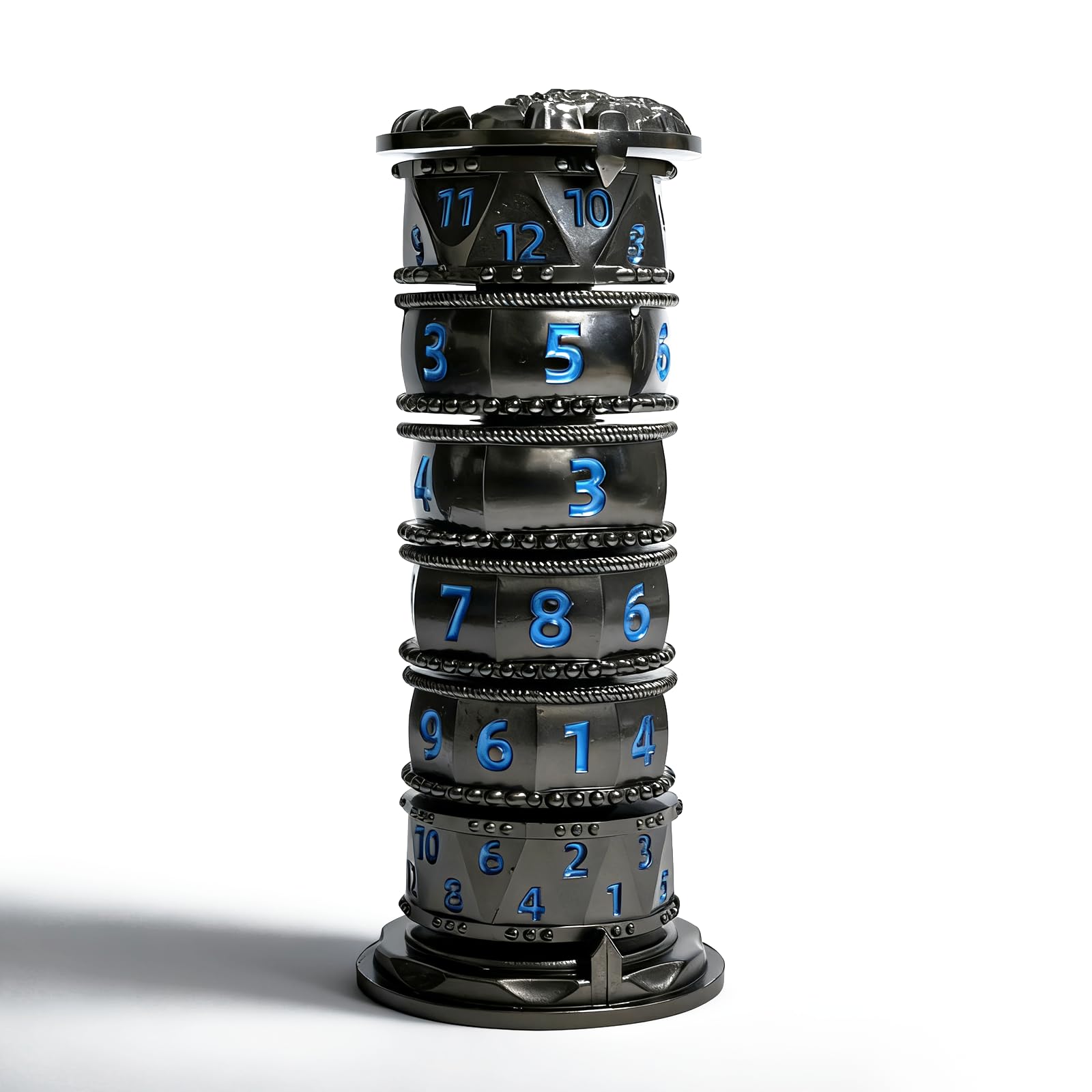 DND Jeu de dés rotatifs polyédriques en métal pour Jeu de rôle Donjons et Dragons (Bleu)