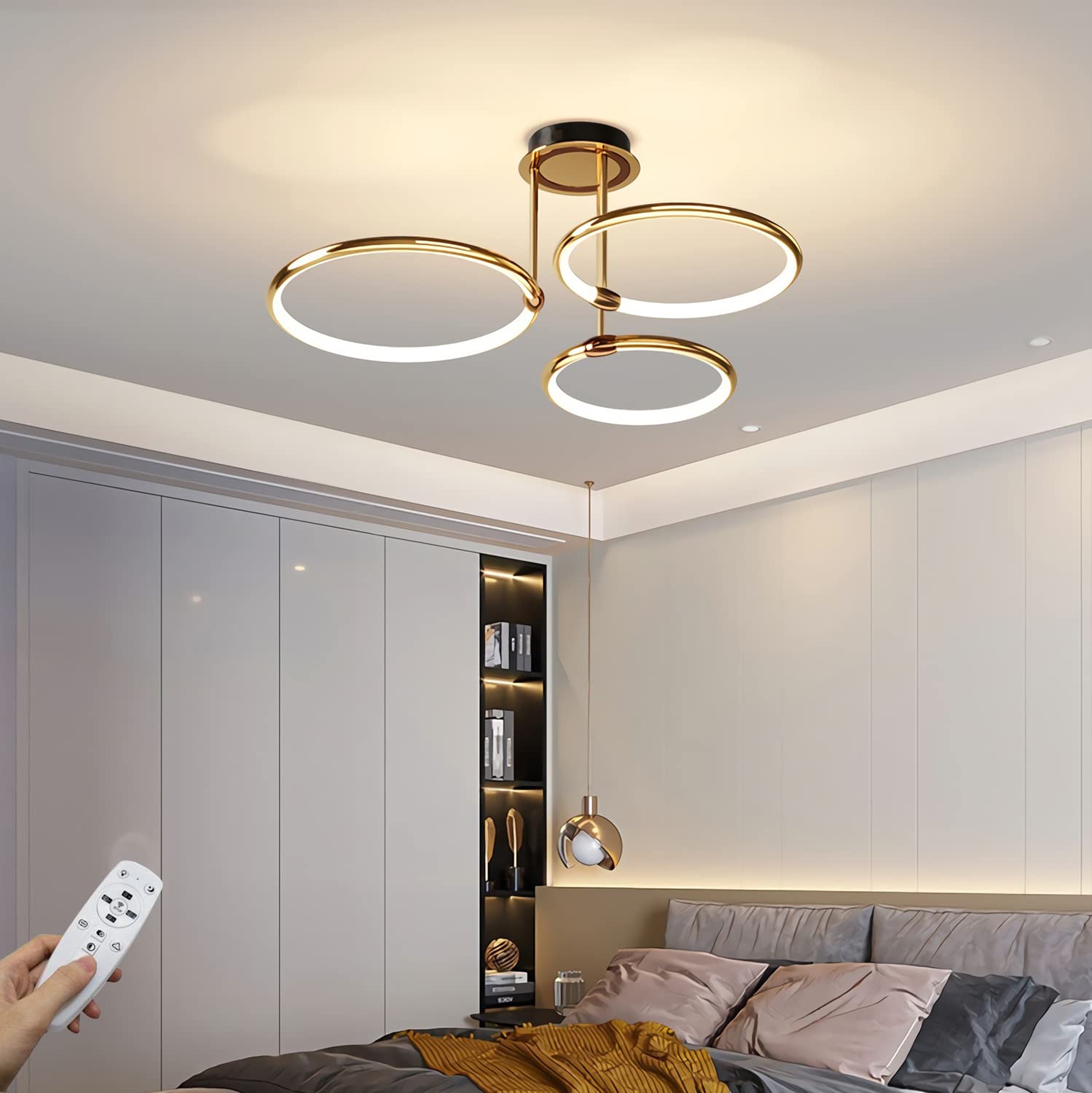 Goudkleurige LED plafondlampen Met afstandsbediening