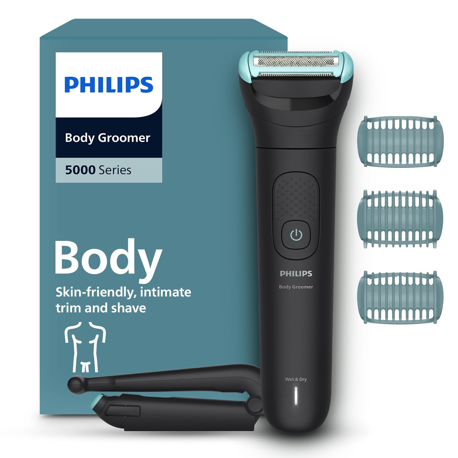 Philips Vücut Bakım 5000 serisi Duşa Uygun, Hassas Bölge ve Vücut Tıraş Makinesi - BG5475/15