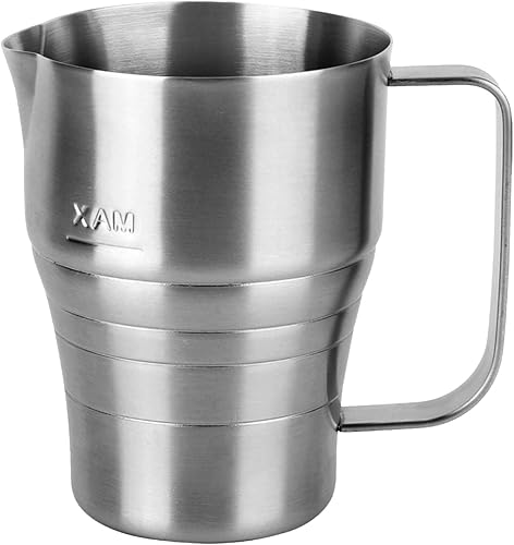 Espumador de leche espresso de acero inoxidable - Taza de vapor de 30.4 fl oz30 oz - Jarra grande para espuma de leche