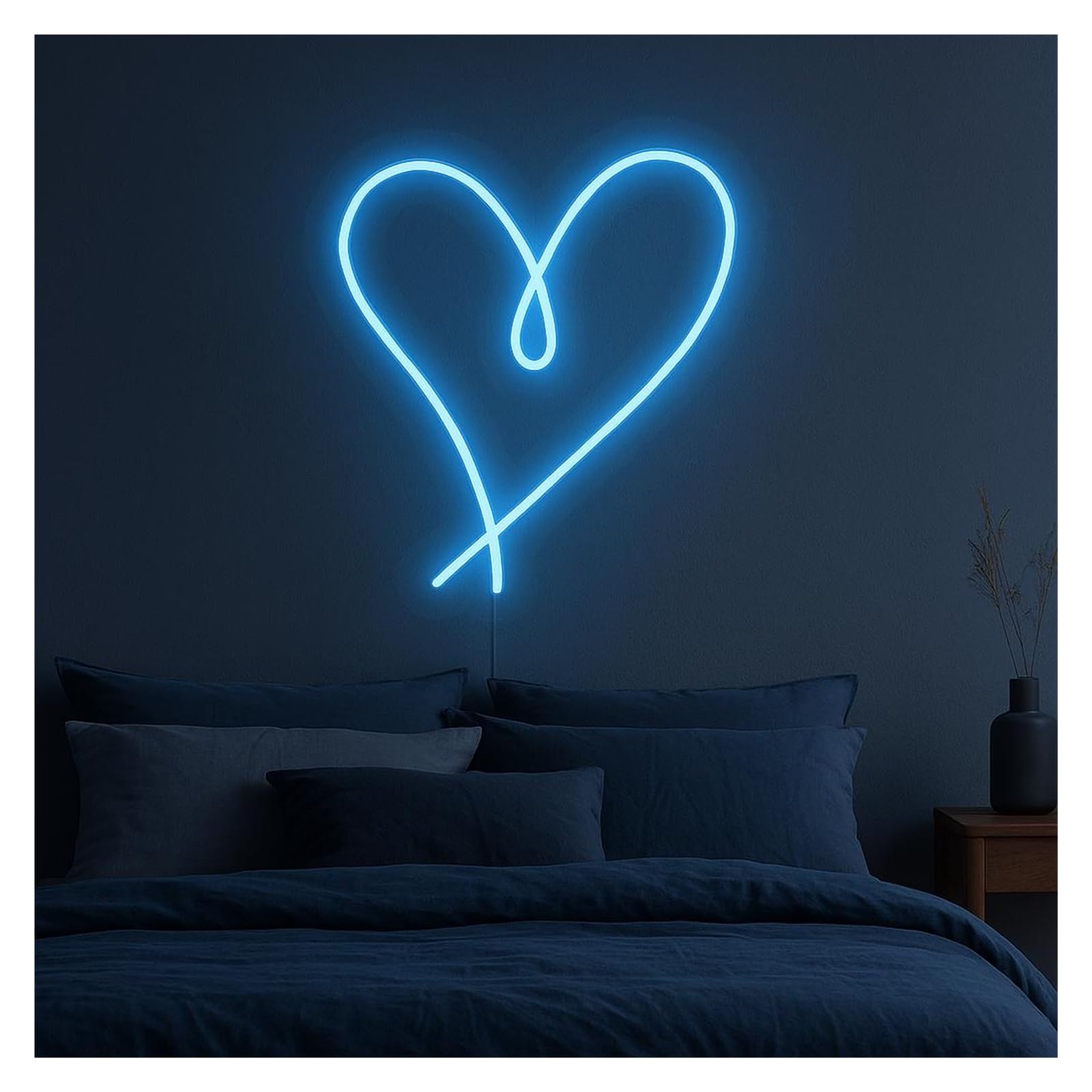 Shouxi Girls D Sign Lamp Heart Neon Sign, Suitable For Room Wall Ecor With Immable 38Cm