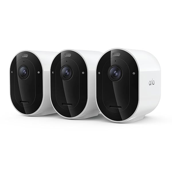 Arlo Pro Security Camera (6th Gen - 2025 Release) - 2K HDR, Battery Power, Event Captions, Emergency Response, 1-Month Trial of Secure Plan, 160° Field of View, Dual-Band WiFi, Spotlight, 3 Cam, White
