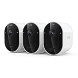 Pro Security Camera (6th Gen - 2025 Release) - 2K HDR, Battery Power, Event Captions, Emergency Response, 1-Month Trial of Secure Plan, 160° Field of View, Dual-Band WiFi, Spotlight, 3 Cam, White