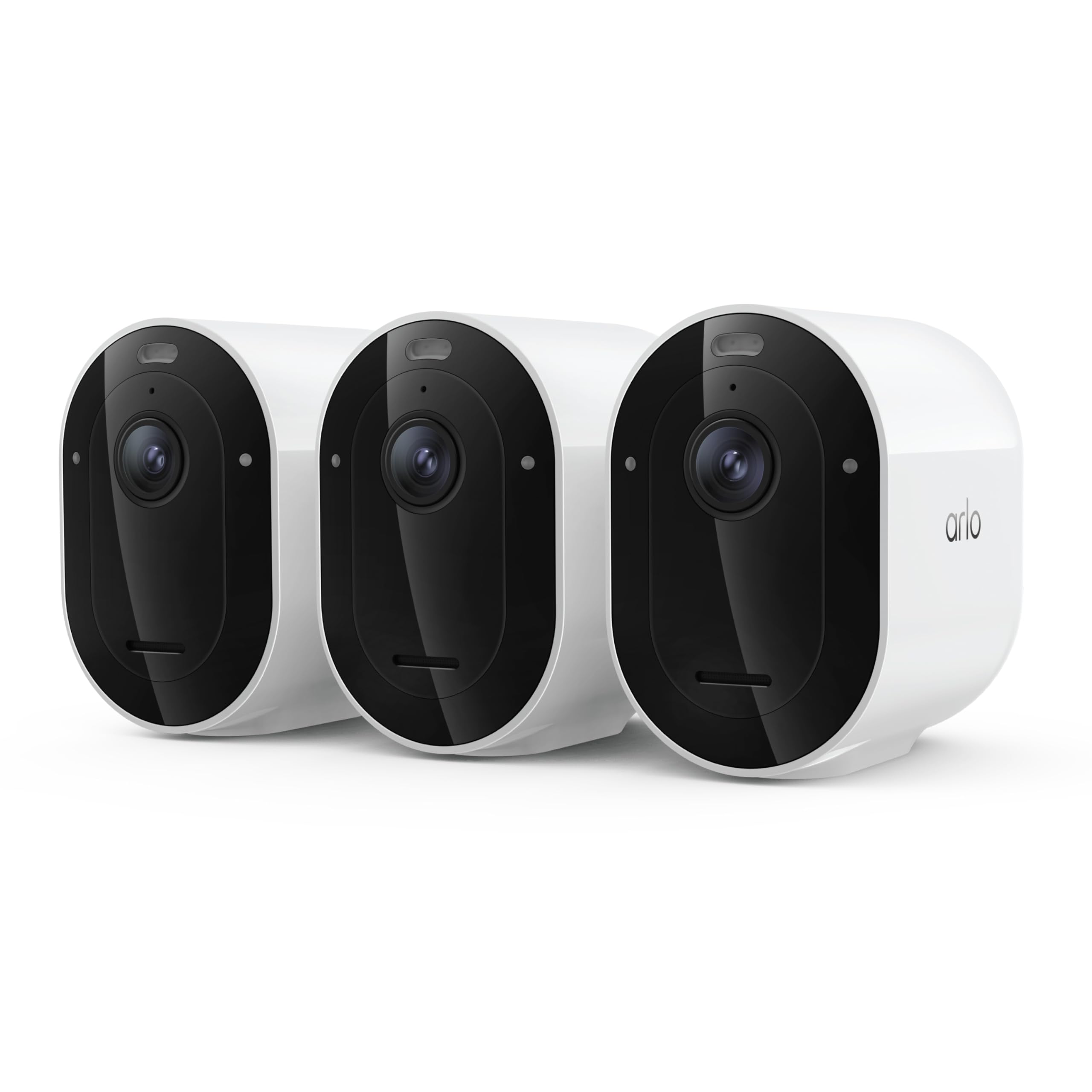 Arlo Pro Security Camera (6th Gen - 2025 Release) - 2K HDR, Battery Power, Event Captions, Emergency Response, 1-Month Trial of Secure Plan, 160° Field of View, Dual-Band WiFi, Spotlight, 3 Cam, White