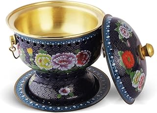 Kosz do przechowywania Miedziany garnek gorący, gorący garnek na alkohol Czysta miedź o dużej pojemności Odłączany frytownica montażowa na rodzinny obiad Gotowanie frytkownica jagnięca (E 18x23cm)