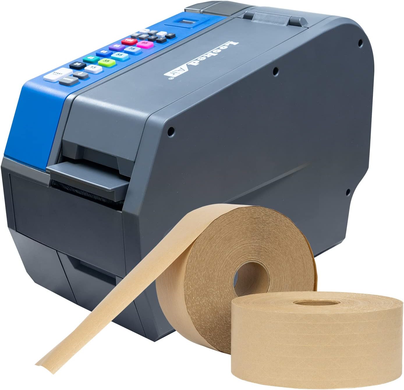 Packing Tape with Dispenser, 2 Rolls Gummed Tape with