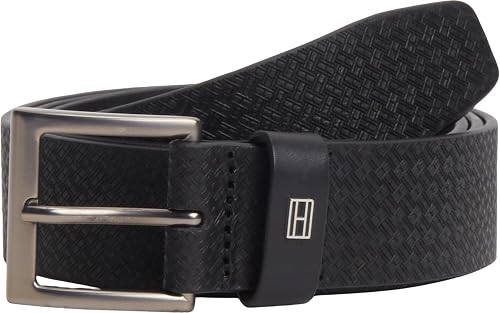 Tommy Hilfiger Th Soho Flag Aop 3.5 Am0am14179 cinto fixo para homem, Black (black)