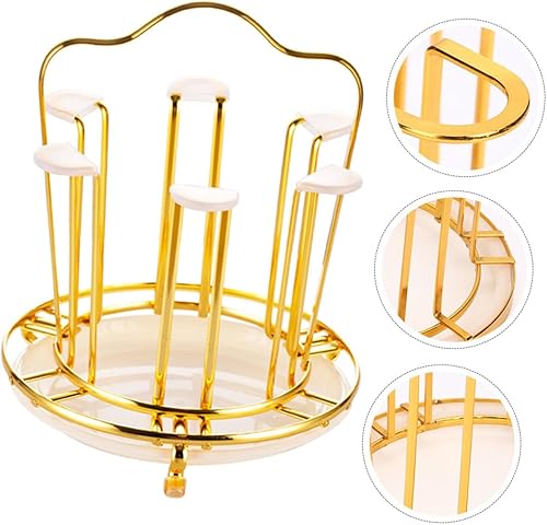 Miniatura 6 de Zerodeko Soporte de secado de tazas Estante de drenaje de tazas Soporte de taza de hierro Soporte de taza de hierro Soporte de secado de botellas