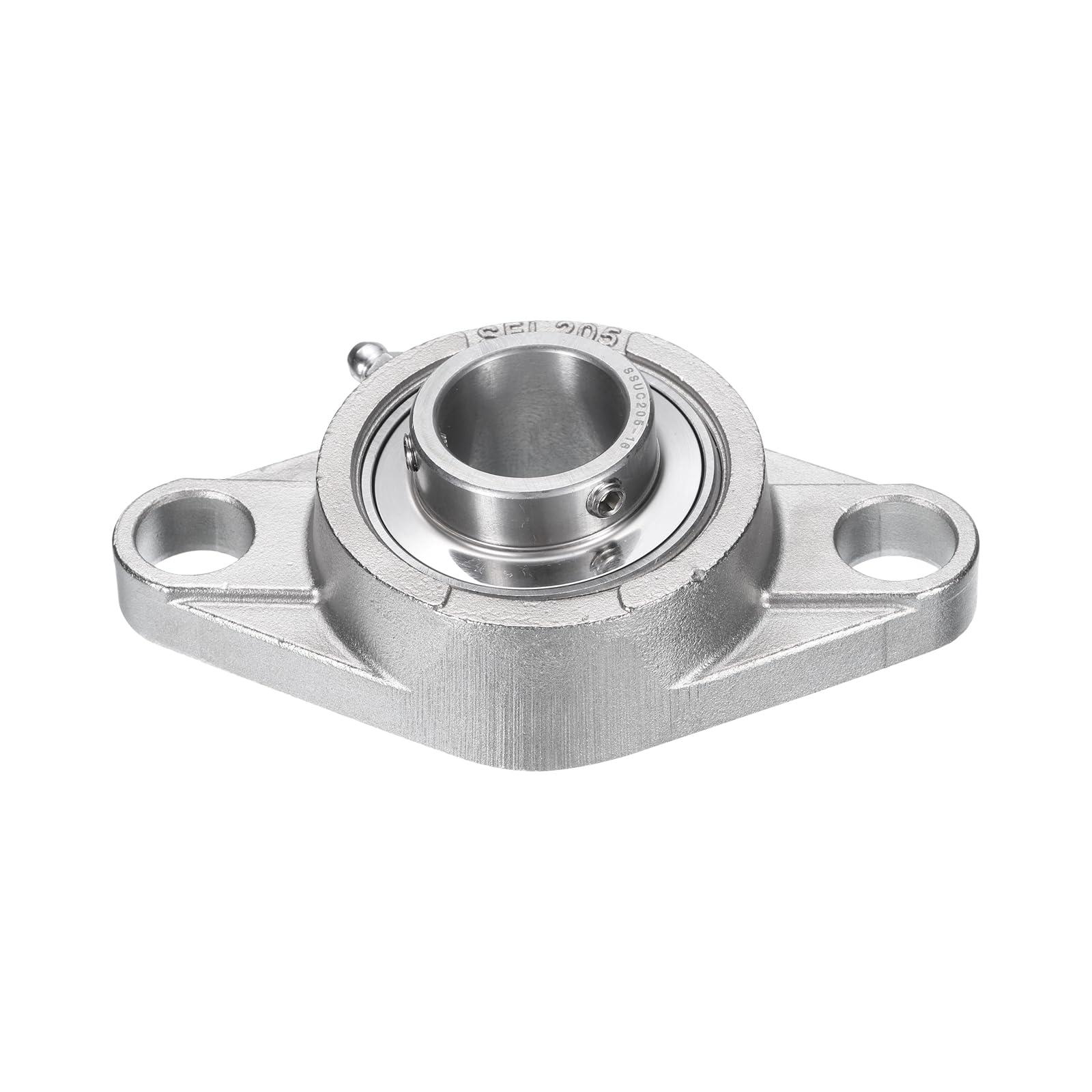 QUARKZMAN 2 Pz Cuscinetti a Blocco a Cuscino SUCFL205-16 Foro da 1 Pollice Auto-Allineanti, Base in Acciaio Inossidabile Montata Cuscinetti in Acciaio al Cromo