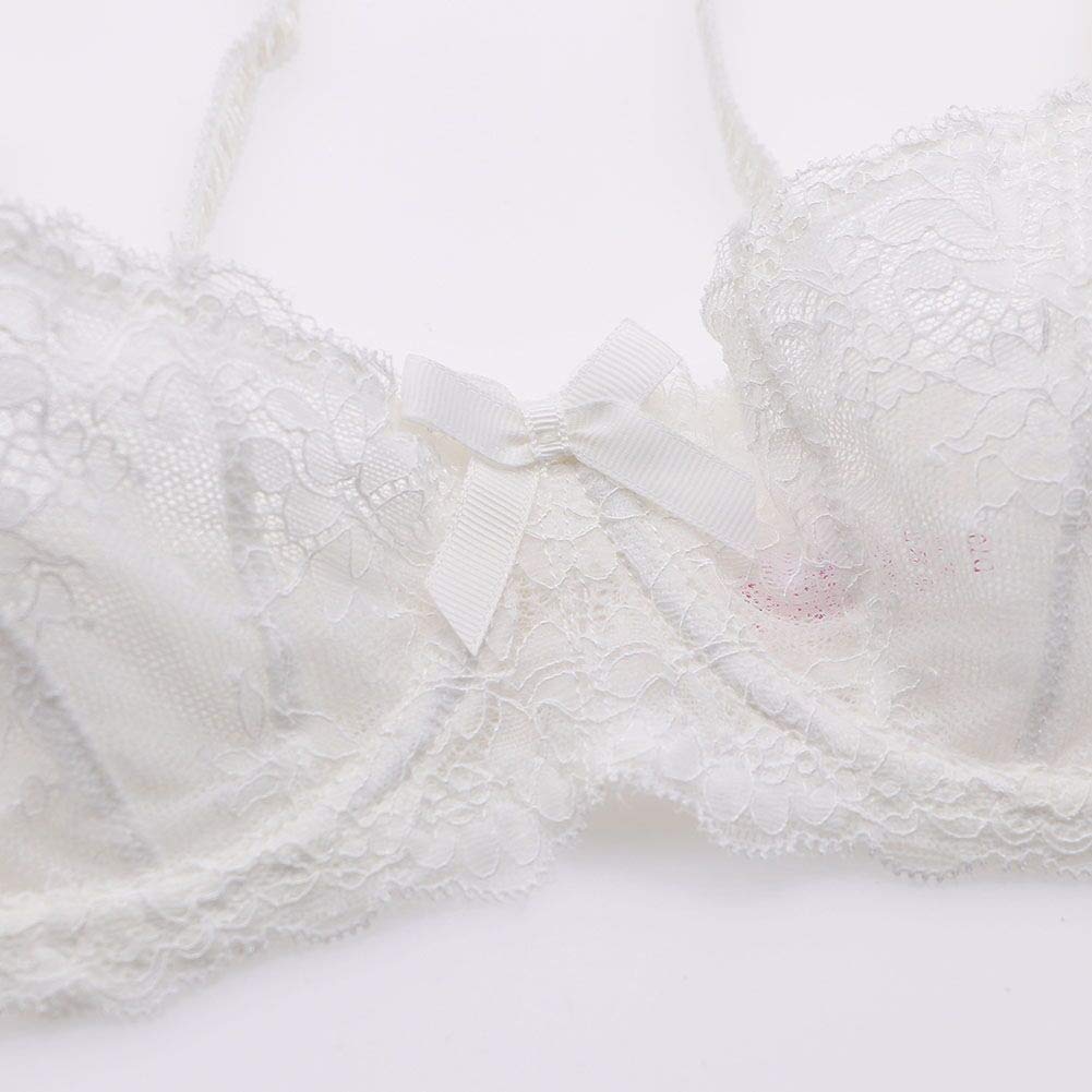 Set di Lingerie Sexy da Donna Set di Reggiseni di Pizzo per Donna, Reggiseno di Bralette con Cinturino in Pizzo e Set di Biancheria Intima Push-up