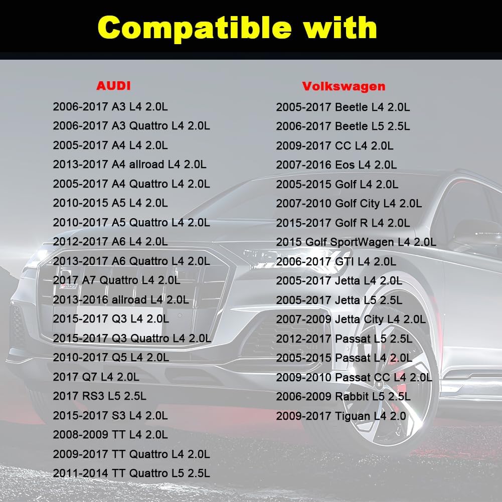 HY-SPEED 917-064 PCV Diaphragm Repair Kit Compatible with 2005 2006 2007 2008 2009 2010 2011 2012 2013 2014 2015 2016 2017 A3 A4 A5 A6 A7 Beetle CC Eos Golf GTI Jetta Passat Rabbit Tiguan