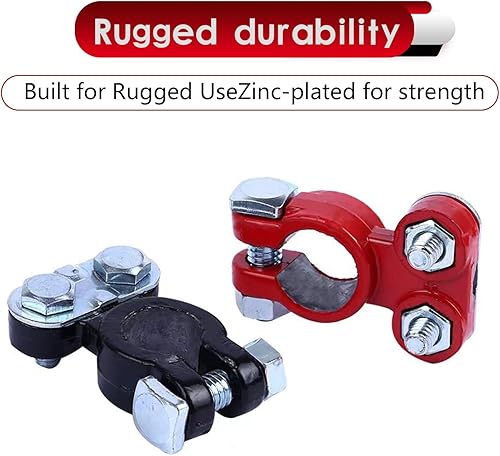 Miniatura 3 de Slykew 2 conectores de abrazadera de terminal de cable, kit de conectores de terminal de cables, accesorios de clips de poste de alimentación de