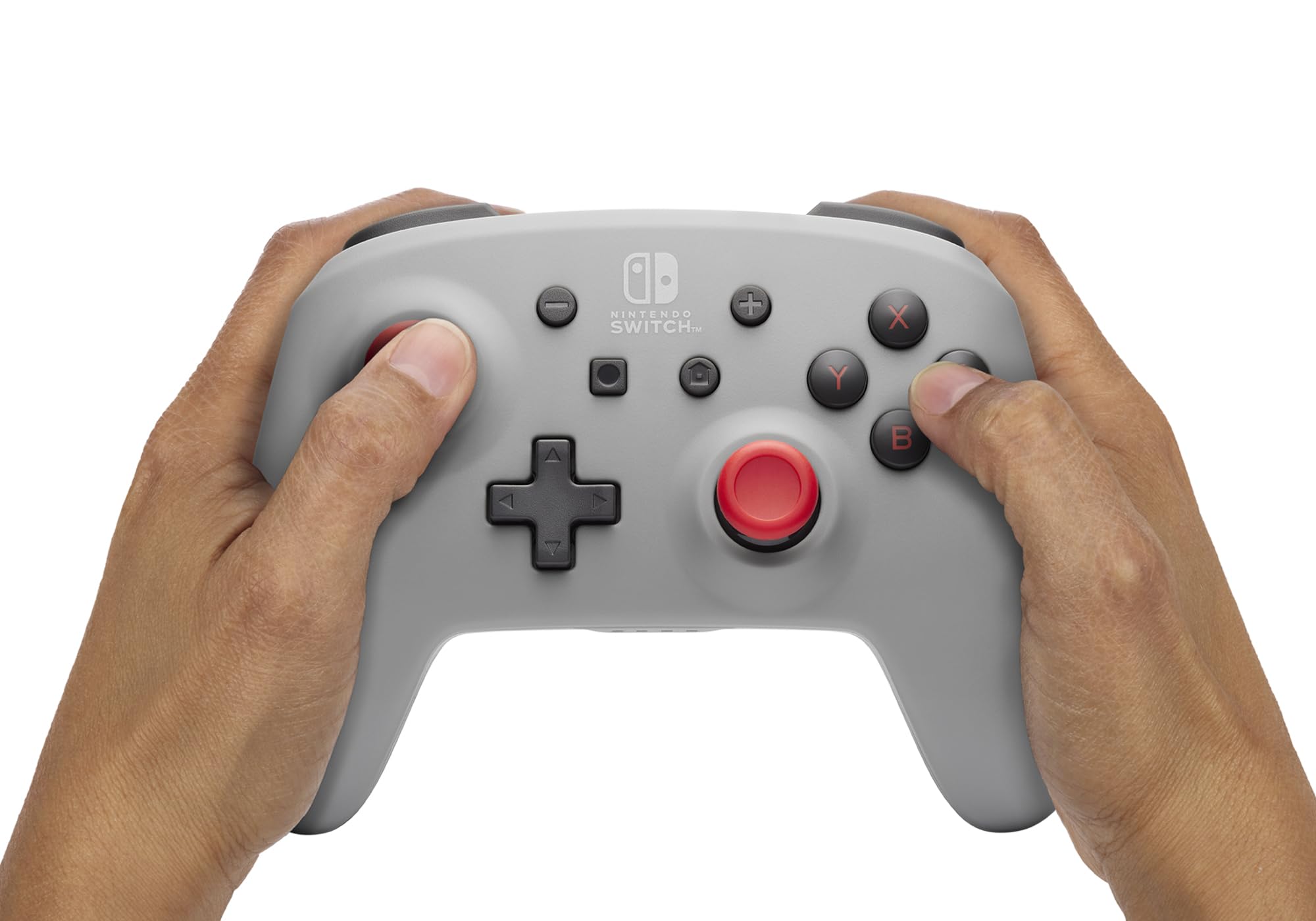 Mando Inalámbrico PowerA para Nintendo Switch - Gris retro, Nintendo Switch - Modelo OLED, Nintendo Switch Lite, mando, mando de juego, mando Bluetooth, controles de movimiento, con licencia oficial