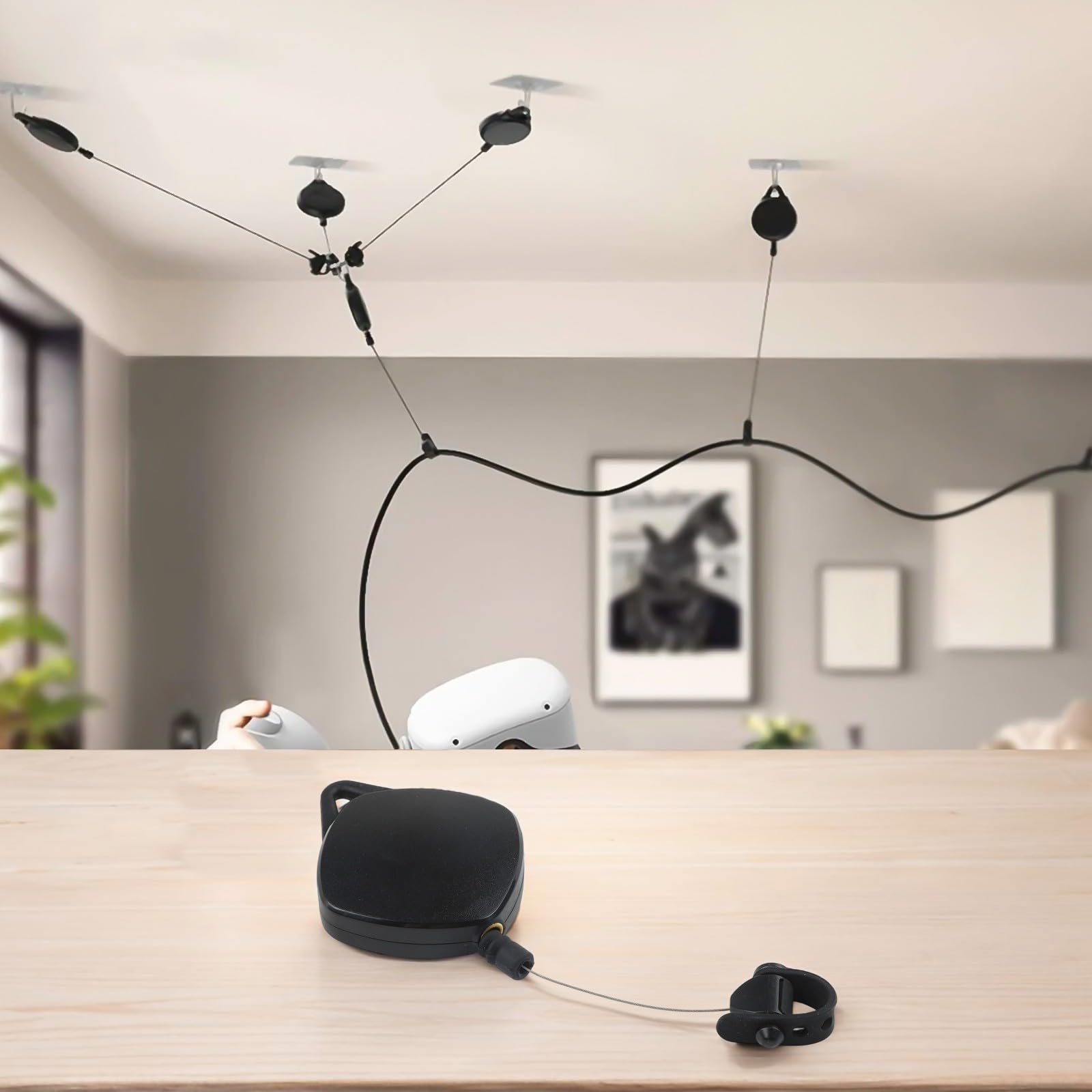 Kabelmanagement-Zubehör für VR-Gaming mit einziehbarer Funktionalität, kompatibel mit 2 3 für PS VR2 Vive Rift S