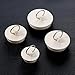 Hestya 4 Pieces Rubber Drain Stopper Set Bathtub Sink Stopper Drain Plug with Hanging Ring for Bathtub, Kitchen and Bathroom(1-1/8, 1-3/8,1-5/8, 1-7/8'',White)