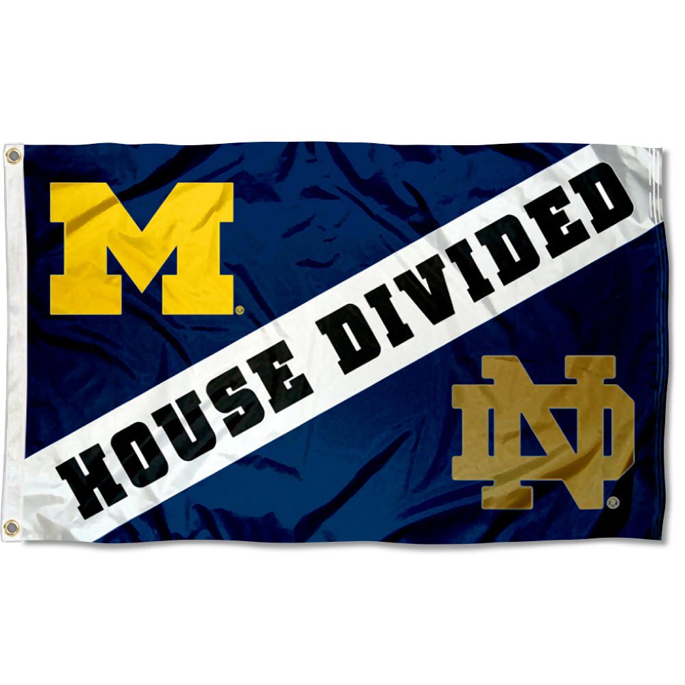 Split Michigan Vs Penn State House Divided Flag - 3x5 Ft Officially Licensed College Flag