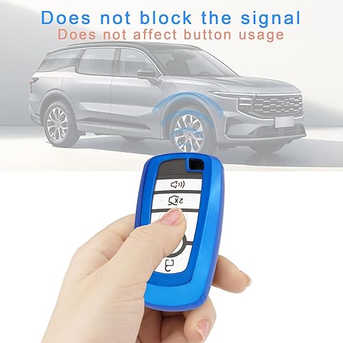 Miniatura 6 de Funda para llavero Ford con llavero, funda para llavero para Ford Explorer Fusion Escape Edge Expedition F150 F250 F350 F450 F550 Maverick Mustang