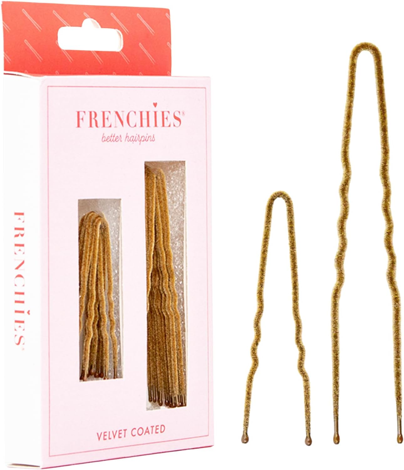 Frenchies Ultra Flocked Extra Soft French Twist Hair Pins: The French Hair Pins for Buns, Updo Hairstyles, Hair Extensions + Wigs - 20 Count Blond
