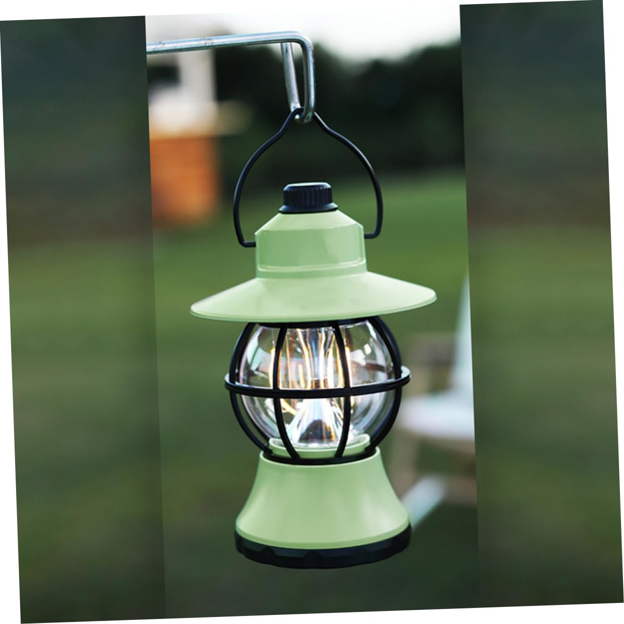 BESPORTBLE Verschleißfeste Tragbare Campinglampe Vintage Zeltleuchte aus Robustem Material mit Griff zum Aufhängen für Outdoor Camping Wandern