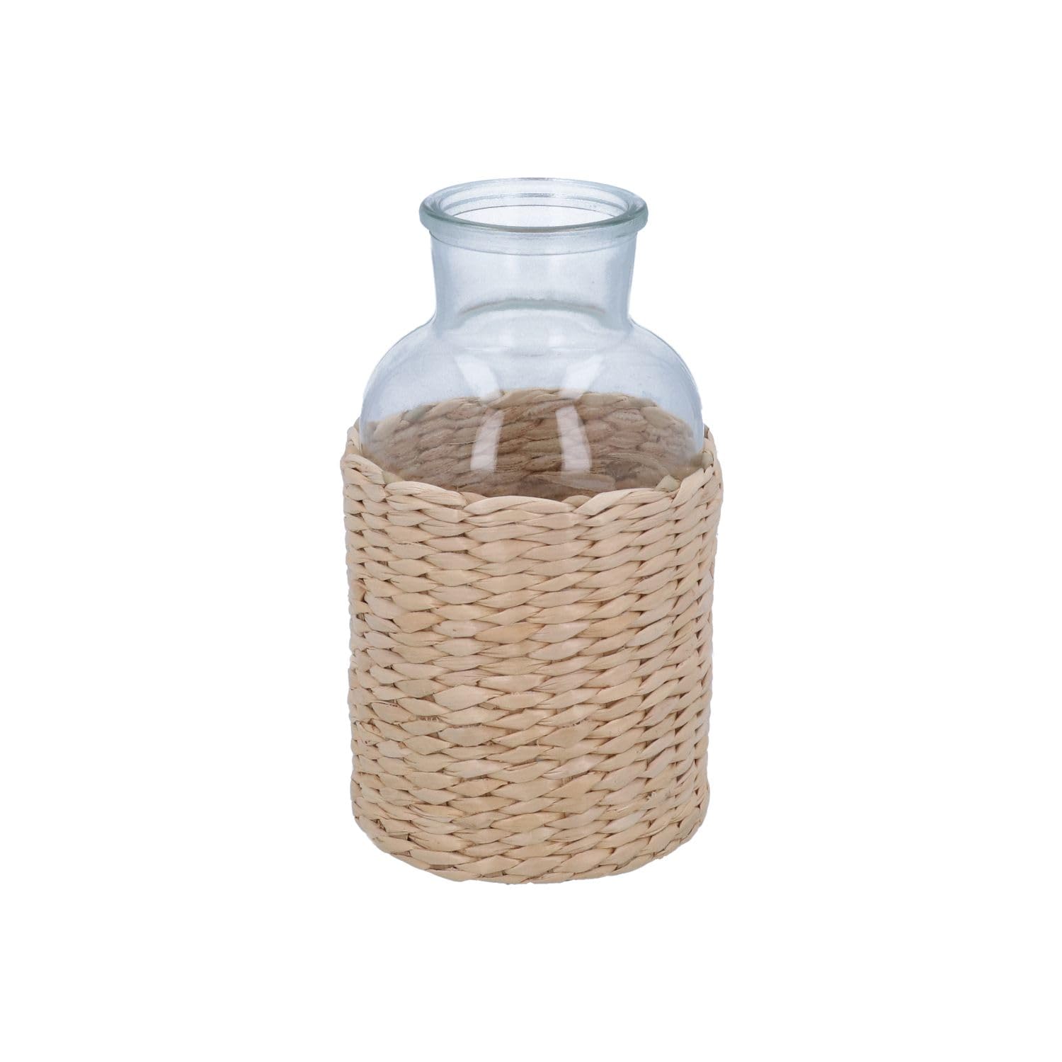 Gisela Graham Glass Vase with Rattan Cover - Medium