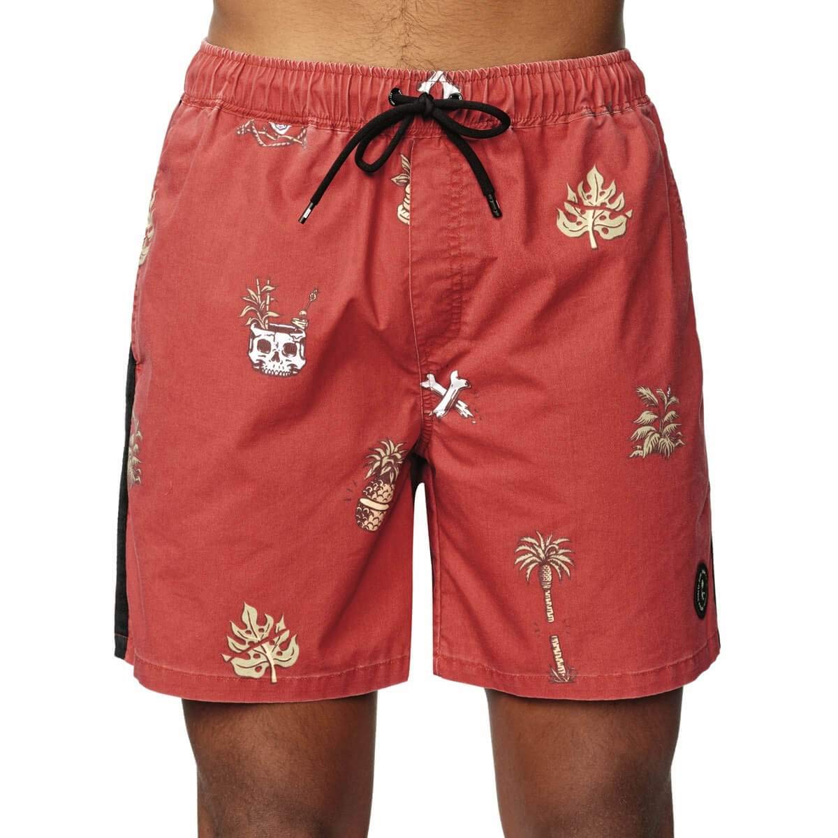 Globe Half Cut Poolshort Swimwear, Men, mens, Swim Briefs, GB01928005, Brick Red, S