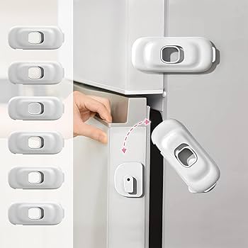 Amazon.co.jp: JP Seegar チャイルドロック 棚 冷蔵庫 ロック 子供 6本