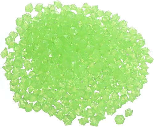 Miniatura 23 de MECCANIXITY 300 piedras brillantes de 8 a 0.394 in brillantes para decoración en la oscuridad, piedras luminosas, decoración de bricolaje naranja