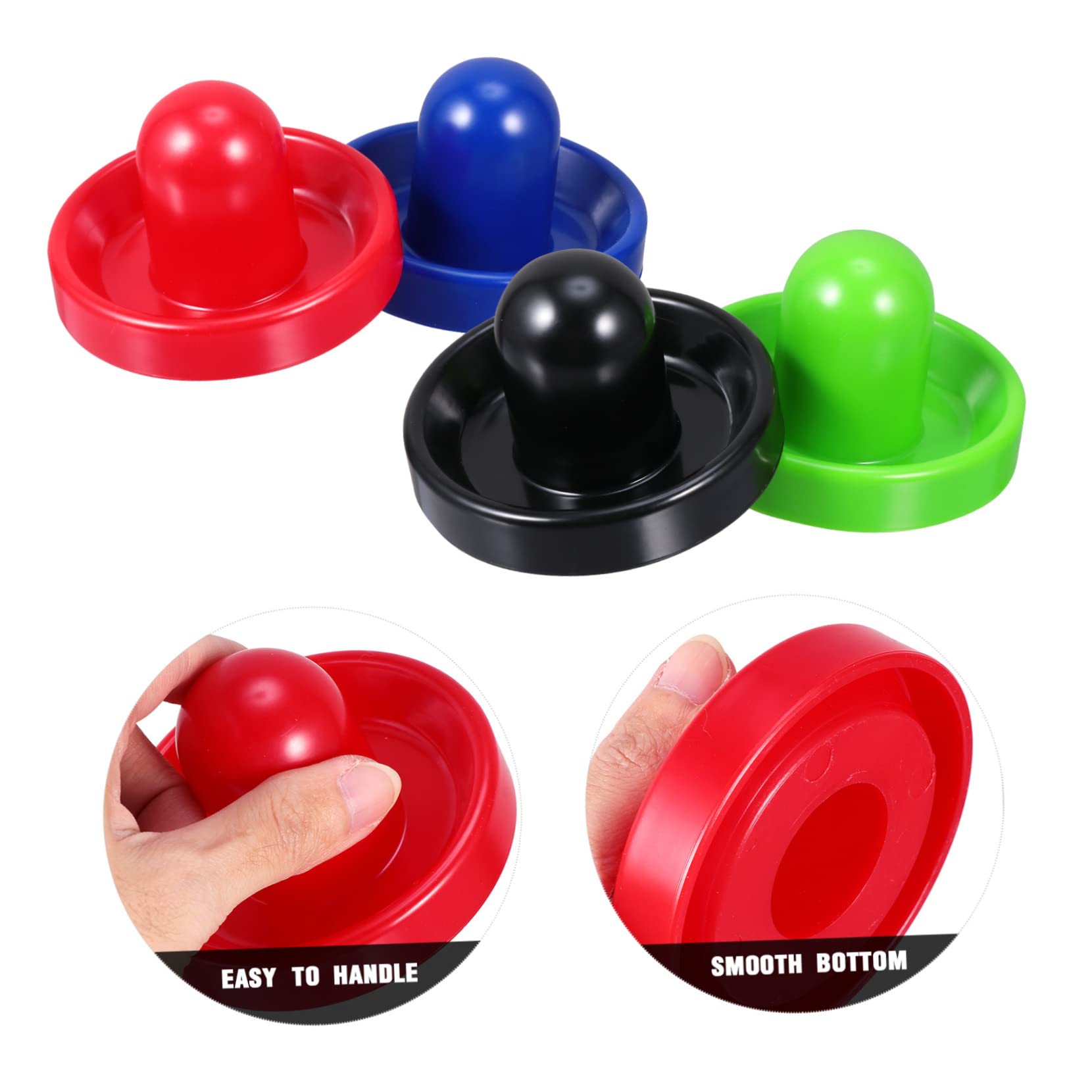 Set Ricambi Air Hockey Per Mini Tavolo: 2 Spingitori Da 96 Mm, 2 Spugne, 4 Dischi Da 64 Mm, In Plastica Blu, Per Divertimento In Famiglia