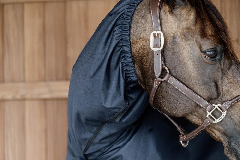 Kentucky Horsewear - Protège-cou - Imperméable - Accessoire pour couverture de cheval - Marine - Classique - Cob